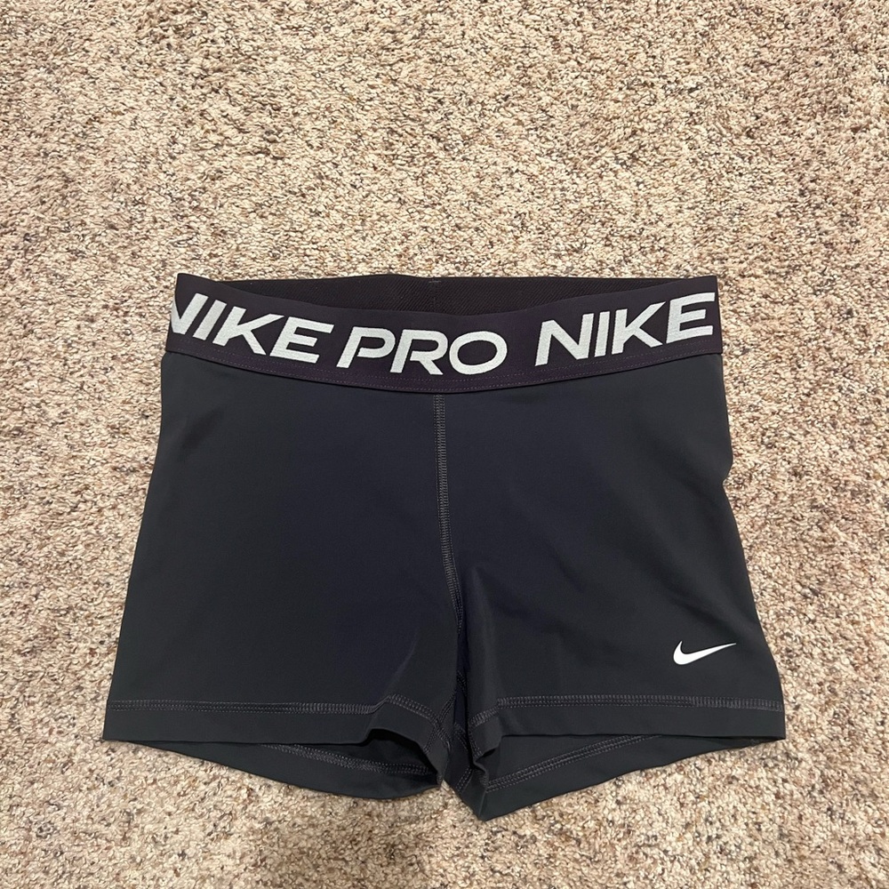 Nike Pro Women's Grey/Purple Athletic Shorts